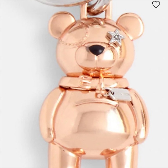 NWT Coach Signature Rose Golf Bear - Picture 1 of 14